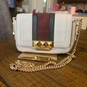 Juicy Couture Red and White Crossbody Bag with Gold Accents